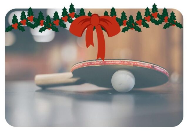 Twas the night of ping-pong, when all through the hall, the paddles were ready, the net stood tall.

Players arrived in jumpers so bright, with Santa hats wobbling mid-smash and mid-flight.

Some served like a champion, some served with a prayer, some missed the table entirely but spirit was there.

No skill is required, no ranking, no fear, just festive good vibes and holiday cheer.
🎄✨ 🎀

Sign up for a night of festive fun, friendly competition and a free mince pie this Friday 19th December. 
 
Minimum age 14 years. 11-13-year-olds may attend with an adult (18+).
 
£1.50 member price
£5.50 non-member price
 
Contact Alan Searle for more information at: alan.searle1@virginmedia.com
 
Hope to see you there ready to rally!
🏓 

#thebourneclub #racquetsclub #tabletennischristmasfun #pingpongmerrilyonhigh