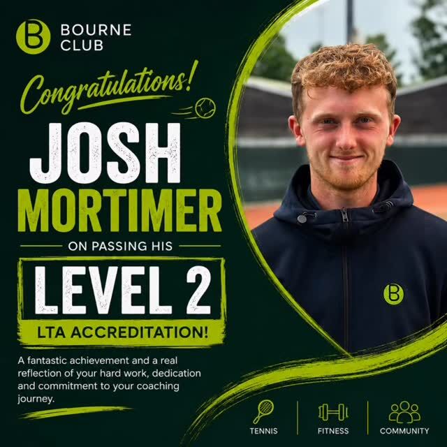 Hearty congratulations to Josh Mortimer on passing his level 2 LTA Accreditation 👏👏👏

#tennis #coach #lta #level2 #bourne