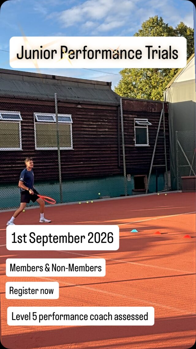Our performance tennis try outs are a fantastic opportunity for members and non-members to try out for free and become part of The Bourne Club Junior Performance Programme.

- Free trial: Tuesday 1 September, 9am–11am

- Venue: The Bourne Club’s new indoor acrylic court. 12 Frensham Road, Farnham, GU9 8HB

- Who it’s for: Juniors wanting to take their tennis more seriously and progress to the next level

- Coaching: Master Performance Level 5 coaches

-Members and non-members: Both are welcome

- Parents: Can stay and watch, have a coffee, or simply drop off

- Booking: Free, but registration is required in order to manage numbers; non-members can create a profile and sign up.

www.bourneclub.clubsolution.co.uk

We look forward to welcoming you to this exciting session and if you have any queries, please do not hesitate to contact 
Andy Warry at awarry@bourneclub.co.uk

#hampshiretennis #surreytennis #performancetennis #farnhamlife #ltayouth