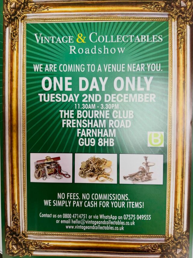 For one day only… 

#thebourneclub #antiques #vintage #collectables #eventhost