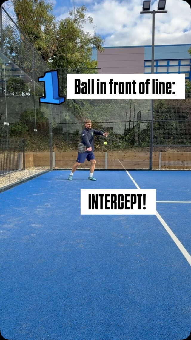 How to decide GLASS or NO GLASS? 

Your decision is determined by the ball bounce depth, speed and height
- the key is to read the ball early!

1.) Before the service line: 
  intercept early- don’t let the ball get to the glass 

2.) Bounces behind the service line + slow: 
  Let it reach the glass, move back and get low to play it after the rebound.

3.) Bounces behind the service line + fast: 
  Take your time. Create space, let it come off the glass, then step forward and take it in front.

Read the ball and decide the right option! 

#padelcoach #padeltraining #padeluk #padeltips #padelcommunity